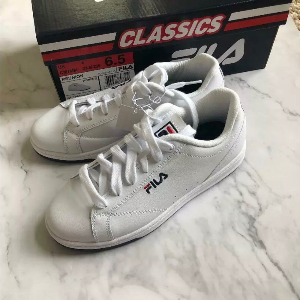 Fila Women's "Reunion" Leather Low Top Court Shoes